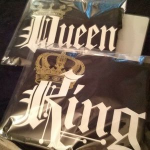 2 Custom Made Matching King And Queen Tshirts